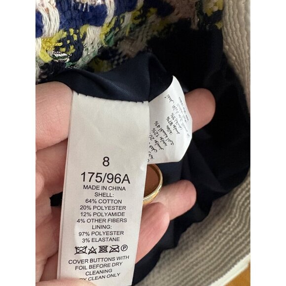 Kate Spade New York Women's Pop Tweed Topper Blazer in Juniper Size 8 - Picture 8 of 15